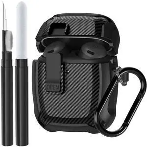Compatible Google Pixel Bud Pro & Bud Pro 2 Case Lock Clip with Cleaner Kit, Military Shell Protective Armor Cover with Lock & Carabiner for Google Pixel Buds Pro 2022/2024, Black Compatible Google Pixel Bud Pro & Bud Pro 2 Case Lock Clip with Cleaner Kit, Military Shell Protective Armor Cover with Lock & Carabiner for Google Pixel Buds Pro 2022/2024, Black