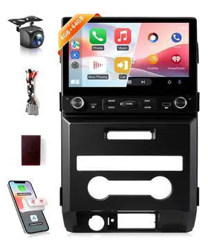 8Core Car Stereo for Ford F150 2009 2010 2011 2012 (Manual A/C), 10.2" Touch Screen for F-150 Car Play Radio Wireless CarPlay Android Auto 5G WiFi/FM RDS/DSP/HiFi/GPS Navi/Camera/MIC, 4G+64G 8Core Car Stereo for Ford F150 2009 2010 2011 2012 (Manual A/C), 10.2" Touch Screen for F-150 Car Play Radio Wireless CarPlay Android Auto 5G WiFi/FM RDS/DSP/HiFi/GPS Navi/Camera/MIC, 4G+64G