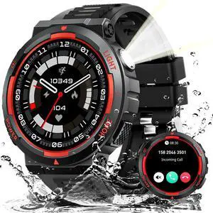 Military Smart Watches for Men (Answer/Make Calls) with LED Flashlight | 3ATM Waterproof, 100+ Sports Modes, 1.53" Fitness Tracker with Heart Rate Monitor for iPhone Android Military Smart Watches for Men (Answer/Make Calls) with LED Flashlight | 3ATM Waterproof, 100+ Sports Modes, 1.53" Fitness Tracker with Heart Rate Monitor for iPhone Android