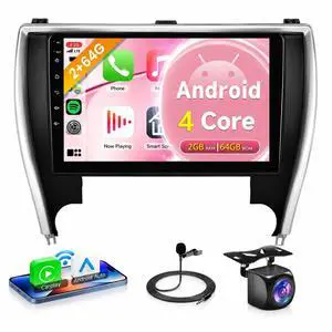 4Core 2G+64G Android 15 Car Stereo Radio for Toyota Camry 2015 2016 2017, Wireless Carplay Android Auto GPS Navigation WiFi 10.1 Inch Touch Screen Car Radio with Bluetooth FM EQ Backup Camera 4Core 2G+64G Android 15 Car Stereo Radio for Toyota Camry 2015 2016 2017, Wireless Carplay Android Auto GPS Navigation WiFi 10.1 Inch Touch Screen Car Radio with Bluetooth FM EQ Backup Camera