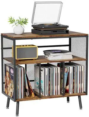 Record Player Stand with Vinyl Storage, 3-tier Turntable Stand Holds Up to 220+ Albums, Large Record Player Table Storage Rack for Home Office Record Player Stand with Vinyl Storage, 3-tier Turntable Stand Holds Up to 220+ Albums, Large Record Player Table Storage Rack for Home Office