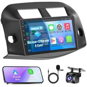 (4GB + 128GB) Car Radio Stereo for Toyota RAV4 2007-2012,8 Core& Android 15 | QLED Touch Screen,Carplay&Android Auto&Mirrolink, FM Radio, GPS Navigation,DSP Setting,Blutooth,Split Screen,SWC (4GB + 128GB) Car Radio Stereo for Toyota RAV4 2007-2012,8 Core& Android 15 | QLED Touch Screen,Carplay&Android Auto&Mirrolink, FM Radio, GPS Navigation,DSP Setting,Blutooth,Split Screen,SWC