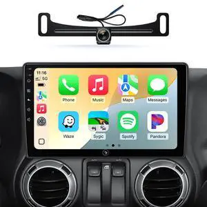 Car Radio Stereo for Jeep Wrangler JK, Wireless CarPlay Android Auto | 10.2-inch IPS HD touchscreen, Linux operating system, Bluetooth FM AM SWC, plug-and-play, 1080P backup camera Car Radio Stereo for Jeep Wrangler JK, Wireless CarPlay Android Auto | 10.2-inch IPS HD touchscreen, Linux operating system, Bluetooth FM AM SWC, plug-and-play, 1080P backup camera
