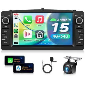 4G+64G Android 15 Car Stereo for Toyota Corolla E120 2000-2006 | Support Wireless Carplay Android Auto, 9 Inch IPS Touch Screen GPS/WiFi/Bluetooth 5.0/FM/32EQ/SWC/Backup Camera 4G+64G Android 15 Car Stereo for Toyota Corolla E120 2000-2006 | Support Wireless Carplay Android Auto, 9 Inch IPS Touch Screen GPS/WiFi/Bluetooth 5.0/FM/32EQ/SWC/Backup Camera