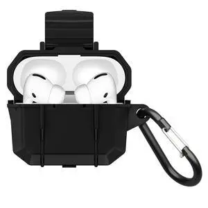 Marine Series - AirPods Pro 3 Case w/Detachable Carabiner - Black | Compatible with Wireless Charging - IP68 Waterproof Heavy Duty Armor Case for AirPods Pro 3 with MIL-Grade Drop Protection Marine Series - AirPods Pro 3 Case w/Detachable Carabiner - Black | Compatible with Wireless Charging - IP68 Waterproof Heavy Duty Armor Case for AirPods Pro 3 with MIL-Grade Drop Protection