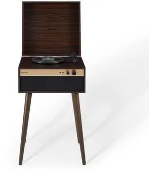 CR6236A-WA Jasper Record Player, Walnut | 3-Speed Turntable, Bluetooth In / Out, Built-in Full-Range Stereo Speakers, Aux Input CR6236A-WA Jasper Record Player, Walnut | 3-Speed Turntable, Bluetooth In / Out, Built-in Full-Range Stereo Speakers, Aux Input