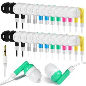 120 Pack Wired Earbuds Bulk for Classroom Ear Headphones Assorted Colors Wire Earphones Basic Student 3.5 mm Jack Earbuds for Laptop School Library Individually Bagged Wholesale 120 Pack Wired Earbuds Bulk for Classroom Ear Headphones Assorted Colors Wire Earphones Basic Student 3.5 mm Jack Earbuds for Laptop School Library Individually Bagged Wholesale