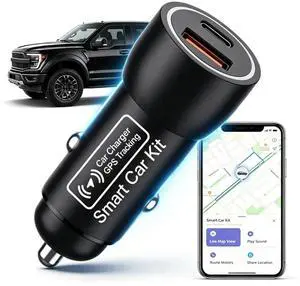 Car GPS Tracker & Charger, GPS Tracker for Vehicles, GPS Locator for Anti-Theft & Real-Time Parking Location, No Monthly Fee, No SIM Card, Only with iOS, Perfect for Cars Trucks Family Fleets Car GPS Tracker & Charger, GPS Tracker for Vehicles, GPS Locator for Anti-Theft & Real-Time Parking Location, No Monthly Fee, No SIM Card, Only with iOS, Perfect for Cars Trucks Family Fleets