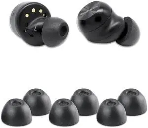 TWo-220-C Memory Foam Replacement Earbud Tips, Black, Medium | 3 Pairs, for Technics EAH-AZ100, Denon PerL Pro, Soundcore, CMF & More, Ultimate Comfort, Secure Fit, Noise Isolation TWo-220-C Memory Foam Replacement Earbud Tips, Black, Medium | 3 Pairs, for Technics EAH-AZ100, Denon PerL Pro, Soundcore, CMF & More, Ultimate Comfort, Secure Fit, Noise Isolation