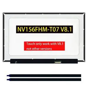 15.6 Inch LCD Screen Replacement for NV156FHM-T07 V8.1, LCD Screen 15.6" 40Pin Laptop Display PanelMate FHD 1920x1080p Touchscreen 15.6 Inch LCD Screen Replacement for NV156FHM-T07 V8.1, LCD Screen 15.6" 40Pin Laptop Display PanelMate FHD 1920x1080p Touchscreen