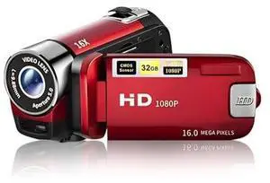 Video Camera Camcorder, 1080P 16MP DV Camera Vlogging Recorder, 2.7in TFT 270 Degree Rotatable 16X Zoom Digital Camera for Teens Students Boys Girls Gift (Red) Video Camera Camcorder, 1080P 16MP DV Camera Vlogging Recorder, 2.7in TFT 270 Degree Rotatable 16X Zoom Digital Camera for Teens Students Boys Girls Gift (Red)