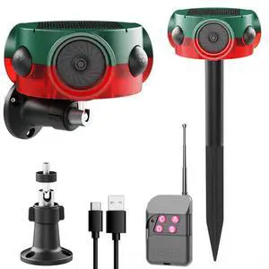 Solar Outdoor Motion Sensor Alarm - 360° Detection & 3x120dB Speakers, 3 Sensors, Universal Mount & Ground Stake, IP65 Waterproof Security Alarm for Yard, Farm, Warehouse (1pack) Solar Outdoor Motion Sensor Alarm - 360° Detection & 3x120dB Speakers, 3 Sensors, Universal Mount & Ground Stake, IP65 Waterproof Security Alarm for Yard, Farm, Warehouse (1pack)