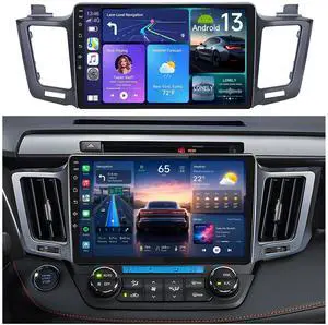 Car Radio for Toyota RAV4 2013-2018: 4GB+64GB 10.1" 1280x800 Touchscreen Upgrade with Wireless Carplay Android Auto 1080 Backup Camera Bluetooth 5GWiFi GPS FM SWC Car Radio for Toyota RAV4 2013-2018: 4GB+64GB 10.1" 1280x800 Touchscreen Upgrade with Wireless Carplay Android Auto 1080 Backup Camera Bluetooth 5GWiFi GPS FM SWC