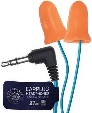 Basic Earplug Headphones Earplug-Earbud Hybrid 27 dB Noise Reduction Rating OSHA Compliant Hearing Protection Earphones Noise Reducing Work Headphones Orange Foam Bell Earplugs Basic Earplug Headphones Earplug-Earbud Hybrid 27 dB Noise Reduction Rating OSHA Compliant Hearing Protection Earphones Noise Reducing Work Headphones Orange Foam Bell Earplugs