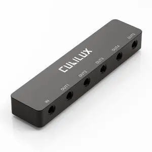 Professional 5-Way 3.5mm AUX Splitter, Aluminum Case 5-Channel 1/8 Stereo Headphone Splitter, Multi-Port TRS Audio Share/Split Box/HUB for Speaker Earphones Laptop PC Smartphone Tablet Professional 5-Way 3.5mm AUX Splitter, Aluminum Case 5-Channel 1/8 Stereo Headphone Splitter, Multi-Port TRS Audio Share/Split Box/HUB for Speaker Earphones Laptop PC Smartphone Tablet
