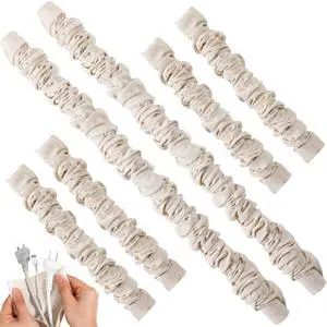 6 Pack Fabric Cord Cover for Electric Wire Chandelier Chain Cover Swing Chain Linen Shade with Hidden Hook Loop Closure Sleeves for Chandelier Wires Cable Swing(Beige,2×5.3ft, 4×2.6ft) 6 Pack Fabric Cord Cover for Electric Wire Chandelier Chain Cover Swing Chain Linen Shade with Hidden Hook Loop Closure Sleeves for Chandelier Wires Cable Swing(Beige,2×5.3ft, 4×2.6ft)