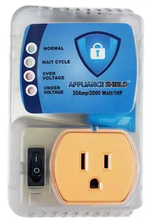 Surge Protector - Protects Appliances From Damaging & Costly Voltage Spikes/Dips. Great for Refrigerators, Freezers, Dryers, Computers. Best in Class 20 Amp, 2200 Watts Surge Protector - Protects Appliances From Damaging & Costly Voltage Spikes/Dips. Great for Refrigerators, Freezers, Dryers, Computers. Best in Class 20 Amp, 2200 Watts