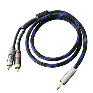 Audiophile HiFi OFC Audio Cable 3.5mm Male to 2 RCA Male Audio Cable for Connects a Smartphone, Tablet, or MP3 Player to a Speaker or Other RCA-Enabled Devices (1M(3.3FT)) Audiophile HiFi OFC Audio Cable 3.5mm Male to 2 RCA Male Audio Cable for Connects a Smartphone, Tablet, or MP3 Player to a Speaker or Other RCA-Enabled Devices (1M(3.3FT))