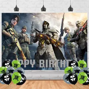 Gaming Call Birthday Party Backdrop,Boy of Duty Birthday Party Decoration,Gaming Birthday Banner Shoot Photo Backgrounds Props 5x3ft Gaming Call Birthday Party Backdrop,Boy of Duty Birthday Party Decoration,Gaming Birthday Banner Shoot Photo Backgrounds Props 5x3ft