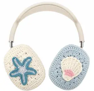 Handmade Airpods Max Cover - Apple Headphone Cover Cute Design Crochet, Airpod Max Ear Covers, Airpod Max Accessories, Apple Max Pro Headphone Covers, Air Pod Max Stylish Design (Blue Starfish) Handmade Airpods Max Cover - Apple Headphone Cover Cute Design Crochet, Airpod Max Ear Covers, Airpod Max Accessories, Apple Max Pro Headphone Covers, Air Pod Max Stylish Design (Blue Starfish)