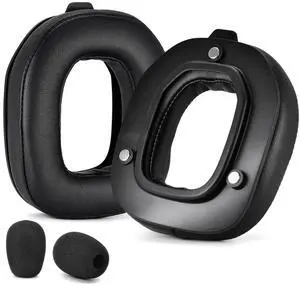 Earpads for Astro A50 Gen4 / A50 Gen5 / A50X (Faux Leather) | Ear pads and Microphone Foam, Upgrade High-Density Noise Cancelling Foam, Ear Cushions Added Thickness Earpads for Astro A50 Gen4 / A50 Gen5 / A50X (Faux Leather) | Ear pads and Microphone Foam, Upgrade High-Density Noise Cancelling Foam, Ear Cushions Added Thickness