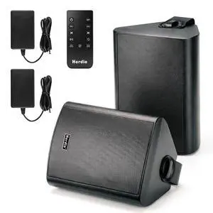 5.25" 300W Outdoor Bluetooth Speakers, IPX5 Waterproof Rating and Be Able to Wireless Multi-Connection Up to 20 Units for Patio/Porch/Balcony (Black, 2-Pack) 5.25" 300W Outdoor Bluetooth Speakers, IPX5 Waterproof Rating and Be Able to Wireless Multi-Connection Up to 20 Units for Patio/Porch/Balcony (Black, 2-Pack)