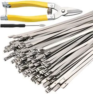 Stainless Steel Zip Ties 120 PCS Metal Zip Ties Heavy Duty Outdoor Stainless Steel Zip Ties 120 PCS Metal Zip Ties Heavy Duty Outdoor