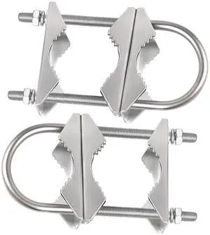 Double Antenna Mast Clamp - 2 PCS Antenna Pole Mount Bracket V Jaw Block with U Bolts,Heavy Duty Mast Mount Bracket Kit Double Antenna Mast Clamp - 2 PCS Antenna Pole Mount Bracket V Jaw Block with U Bolts,Heavy Duty Mast Mount Bracket Kit