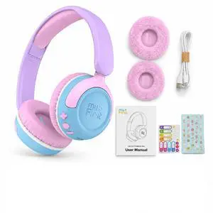 CareBuds Max Kids Headphones, Wireless & Wired Bluetooth Headphones for Kids with Mic, 85/94dB Volume Limit, 52H Playtime, Fast Charge, Dual Audio Sharing, on Ear Toddler Headphones CareBuds Max Kids Headphones, Wireless & Wired Bluetooth Headphones for Kids with Mic, 85/94dB Volume Limit, 52H Playtime, Fast Charge, Dual Audio Sharing, on Ear Toddler Headphones