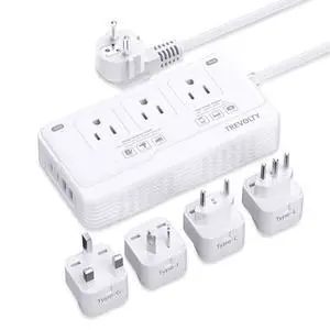 2000W Voltage Converter US to Europe for Hair Dryer, 220V to 110V Converter for European Travel with 3 AC 2 USBC 2 USBA Ports, European Travel Plug Adapter with Plug 2000W Voltage Converter US to Europe for Hair Dryer, 220V to 110V Converter for European Travel with 3 AC 2 USBC 2 USBA Ports, European Travel Plug Adapter with Plug