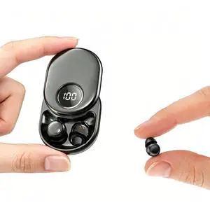 Invisible Sleep Earbuds for Side Sleepers, Mini Bluetooth Headphones, Black | Ultra-small wireless Earphones with LED power display and a noise-blocking for Sports, travel, work,side sleeping Invisible Sleep Earbuds for Side Sleepers, Mini Bluetooth Headphones, Black | Ultra-small wireless Earphones with LED power display and a noise-blocking for Sports, travel, work,side sleeping