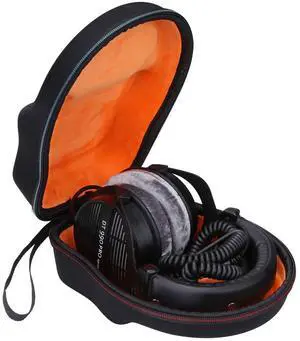Hard Portable Case Compatible with Beyerdynamic DT 990 PRO/DT 770 PRO Open Studio Headphone, Case Only (Black and Orange) Hard Portable Case Compatible with Beyerdynamic DT 990 PRO/DT 770 PRO Open Studio Headphone, Case Only (Black and Orange)