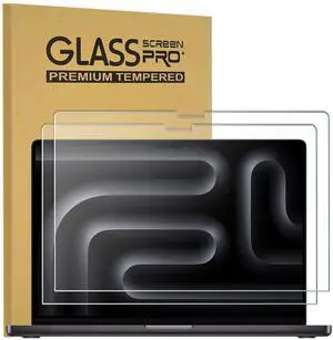 2-Pack MacBook Pro 14 Tempered Glass Screen Protector for MacBook Pro 14 Inch (M5, M4, M3, M2, M1 Pro/Max Chip, 2026-2021), Ultra Clear Tempered Glass - 9H Hardness Scratch Resistant 2-Pack MacBook Pro 14 Tempered Glass Screen Protector for MacBook Pro 14 Inch (M5, M4, M3, M2, M1 Pro/Max Chip, 2026-2021), Ultra Clear Tempered Glass - 9H Hardness Scratch Resistant