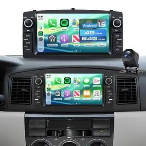 4G+64G Android Car Stereo for Toyota Corolla E120 E130 2000-2008 Wireless Carplay Android Auto, 7'' Touchscreen Car Radio with GPS Bluetooth 5.0 Mirror Link WiFi FM/RDS EQ Backup Camera SWC 4G+64G Android Car Stereo for Toyota Corolla E120 E130 2000-2008 Wireless Carplay Android Auto, 7'' Touchscreen Car Radio with GPS Bluetooth 5.0 Mirror Link WiFi FM/RDS EQ Backup Camera SWC