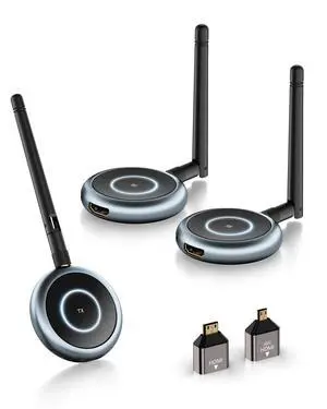 Wireless HDMI 2 Receivers & Transmitter - Up to 8 Receivers, Plug and Play, 5.8G HDMI Wireless Extender for PC, Laptop, Camera to Multiple TVs, Monitors, Projectors - 656FT/200M Wireless HDMI 2 Receivers & Transmitter - Up to 8 Receivers, Plug and Play, 5.8G HDMI Wireless Extender for PC, Laptop, Camera to Multiple TVs, Monitors, Projectors - 656FT/200M