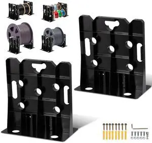 Heavy Duty Wire Dispenser Rack & Workstation, 400 LB Capacity Steel Cable Spool Holder, Tool-Free Setup for 34" Reels, Converts to Sawhorse, Shelf & Seat Heavy Duty Wire Dispenser Rack & Workstation, 400 LB Capacity Steel Cable Spool Holder, Tool-Free Setup for 34" Reels, Converts to Sawhorse, Shelf & Seat
