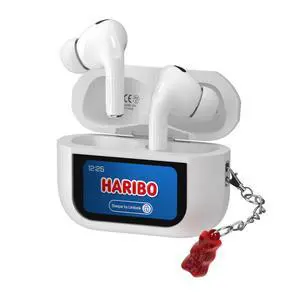 Haribo Wireless Earbuds with LCD Touchscreen Case, Bluetooth 5.4 TWS, Noise Cancelling, 13mm Bass Driver, IPX4, Gummy Bear Style Haribo Wireless Earbuds with LCD Touchscreen Case, Bluetooth 5.4 TWS, Noise Cancelling, 13mm Bass Driver, IPX4, Gummy Bear Style