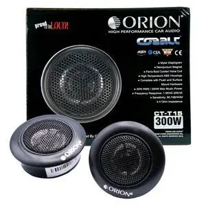 Cobalt Series CT-T15-1 Neodymium Silk Dome Tweeters | Silk Diaphragm, Surface/Flush Mount, 30W RMS, 300W Max, Built-in Crossover - Car Audio Tweeters (Pair) Cobalt Series CT-T15-1 Neodymium Silk Dome Tweeters | Silk Diaphragm, Surface/Flush Mount, 30W RMS, 300W Max, Built-in Crossover - Car Audio Tweeters (Pair)