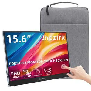 15.6 Inch Touchscreen Portable Monitor, FHD 1080P IPS Full Function USB-C Ultra Slim Travel Screen, Portable Display w/Speakers & VESA Mount for Laptop Mac PC Phone PS4 PS5 Switch 15.6 Inch Touchscreen Portable Monitor, FHD 1080P IPS Full Function USB-C Ultra Slim Travel Screen, Portable Display w/Speakers & VESA Mount for Laptop Mac PC Phone PS4 PS5 Switch
