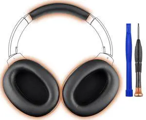 Replacement Kit for Sony WH-1000XM2 & MDR-1000X Headphones, Ear Pads Cushions + Headband Repair Part - Black Replacement Kit for Sony WH-1000XM2 & MDR-1000X Headphones, Ear Pads Cushions + Headband Repair Part - Black