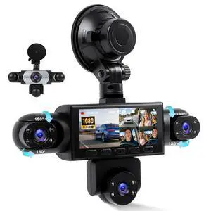 5 Channel Dash Cam 360° View, 1080P Front and Rear Left Right Inside 3.16 Inch Dash Camera for Cars, 12 Lights Night Vision, Motion Detection Camera for Cars 5 Channel Dash Cam 360° View, 1080P Front and Rear Left Right Inside 3.16 Inch Dash Camera for Cars, 12 Lights Night Vision, Motion Detection Camera for Cars