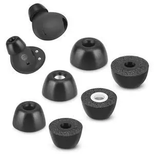 Memory Foam Tips for Samsung Galaxy Buds 2 Pro, No Silicone Eartips Pain, Anti-Slip Replacement Ear Tips, Fit in The Charging Case, Reducing Noise Earbuds, 3 Pairs (Assorted Sizes S/M/L, Black) Memory Foam Tips for Samsung Galaxy Buds 2 Pro, No Silicone Eartips Pain, Anti-Slip Replacement Ear Tips, Fit in The Charging Case, Reducing Noise Earbuds, 3 Pairs (Assorted Sizes S/M/L, Black)