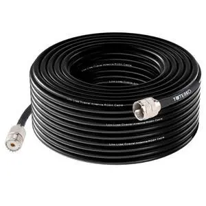 CB Coax Cable 50ft, RG8x Coaxial Cable PL259 Male to SO239 Female, Low Loss 50 Ohm Antenna Coax for CB Ham HF VHF Radio Antenna CB Coax Cable 50ft, RG8x Coaxial Cable PL259 Male to SO239 Female, Low Loss 50 Ohm Antenna Coax for CB Ham HF VHF Radio Antenna
