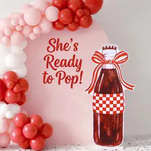 4ft She's Ready to Pop Baby Shower Backdrop Large Soda Bottle Bow Cardboard Cutout Stand Soda Bow Decorations for Wedding Bachelorette Bridal Shower Party 4ft She's Ready to Pop Baby Shower Backdrop Large Soda Bottle Bow Cardboard Cutout Stand Soda Bow Decorations for Wedding Bachelorette Bridal Shower Party