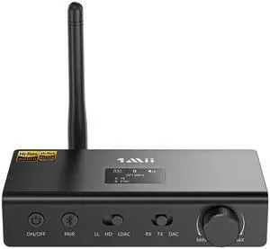 DS700 HiFi Bluetooth Audio Transmitter Receiver for TV, Long Range Wireless Adapter with Audiophile DAC, LDAC/aptX HD/aptX LL, OLED Display, Optical & Coaxial Input/Output, RCA Output Only DS700 HiFi Bluetooth Audio Transmitter Receiver for TV, Long Range Wireless Adapter with Audiophile DAC, LDAC/aptX HD/aptX LL, OLED Display, Optical & Coaxial Input/Output, RCA Output Only
