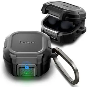 Lock Fit for Galaxy Buds Core, Buds FE, Buds 2 Pro & Buds Live | Secure Locking Clip, TPU & PC Dual-Layer, Drop Protection, Included Carabiner - Matte Black Lock Fit for Galaxy Buds Core, Buds FE, Buds 2 Pro & Buds Live | Secure Locking Clip, TPU & PC Dual-Layer, Drop Protection, Included Carabiner - Matte Black