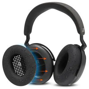 SweatZ Momentum 4 & 5 - Patented Earpad Covers for Sennheiser Momentum 4 & 5 Wireless Over Ear Headphones by Wicked Cushions | Sweatproof & Easily Washable | Black SweatZ Momentum 4 & 5 - Patented Earpad Covers for Sennheiser Momentum 4 & 5 Wireless Over Ear Headphones by Wicked Cushions | Sweatproof & Easily Washable | Black