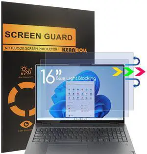 2 Pack 16 inch Screen Protector for Lenovo Yoga 7i 16, Anti Blue Light Screen Protector for Lenovo Yoga 7i 16 2-in-1 Laptop, Blocking Blue Light and Anti Glare Shield-(Covering only the display area) 2 Pack 16 inch Screen Protector for Lenovo Yoga 7i 16, Anti Blue Light Screen Protector for Lenovo Yoga 7i 16 2-in-1 Laptop, Blocking Blue Light and Anti Glare Shield-(Covering only the display area)