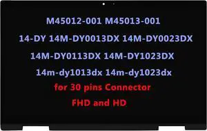 M45012-001 M45013-001 14" LCD Replacement for HP Pavilion x360 14-DY 14M-DY0013DX 14M-DY0023DX 14M-DY0113DX 14M-DY1023DX 14m-dy1013dx 14m-dy1023dx LCD Touch Screen Replacement Assembly Display M45012-001 M45013-001 14" LCD Replacement for HP Pavilion x360 14-DY 14M-DY0013DX 14M-DY0023DX 14M-DY0113DX 14M-DY1023DX 14m-dy1013dx 14m-dy1023dx LCD Touch Screen Replacement Assembly Display