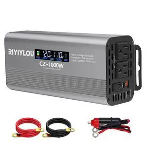 1000W Pure Sine Wave Inverter 12V/24V Auto LCD USB-C for RV Home | 12V/24V Auto Detect,50Hz/60Hz Switchable,LCD Display,Power inverter with USB-C Fast Charging,Safe & Silent for RV Home Backup 1000W Pure Sine Wave Inverter 12V/24V Auto LCD USB-C for RV Home | 12V/24V Auto Detect,50Hz/60Hz Switchable,LCD Display,Power inverter with USB-C Fast Charging,Safe & Silent for RV Home Backup